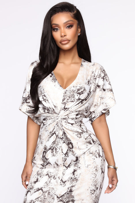 Dresses | Snake Print Jacquard Knit Maxi Dress | Coast